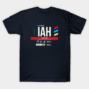 Houston (IAH) Airport Code Baggage Tag T-Shirt